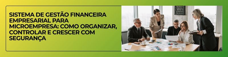 Sistema de Gestão Financeira Empresarial para Microempresa: Como Organizar, Controlar e Crescer com Segurança